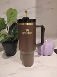 Stanley Chocolate Gold Quencher H2.0 FlowState 40oz Tumbler – Limited Edition Factory Sealed Insulated Travel Cup with Handle & Straw
