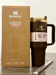Stanley Chocolate Gold Quencher H2.0 FlowState 40oz Tumbler – Limited Edition Factory Sealed Insulated Travel Cup with Handle & Straw