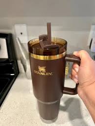 Stanley Chocolate Gold Quencher H2.0 FlowState 40oz Tumbler – Limited Edition Factory Sealed Insulated Travel Cup with Handle & Straw