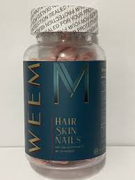WEEM Hair Skin and Nails Gummies with Biotin – Beauty Support Supplement – 60 Count