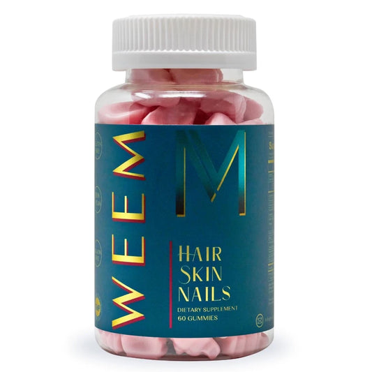 WEEM Hair Skin and Nails Gummies with Biotin – Beauty Support Supplement – 60 Count