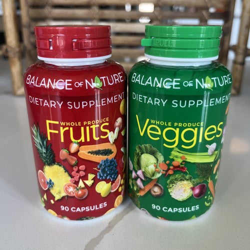 Natures Fruits & Veggies Balance 2 Pack – 90 Fruit & 90 Vegetable Capsules Dietary Supplemen